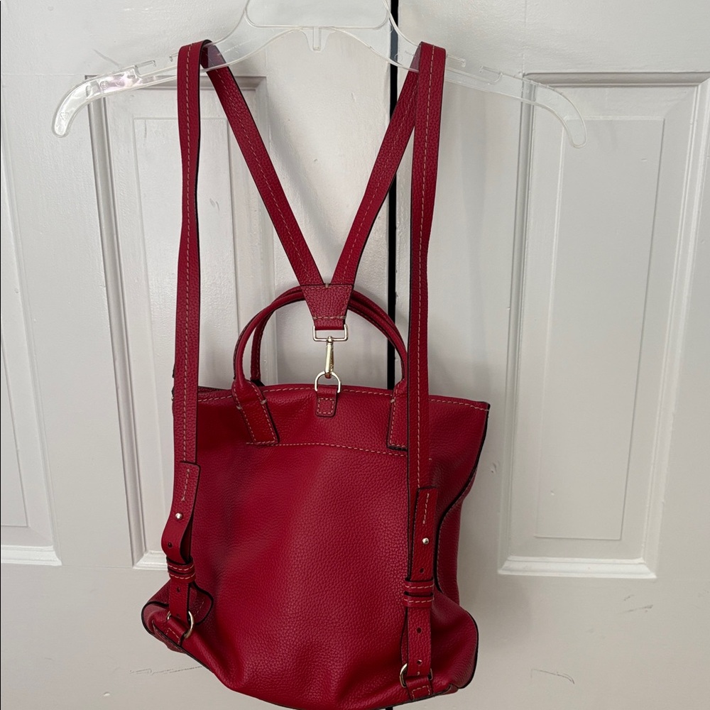 Kate Spade Red Leather Tote Bag and Backpack - Picture 7 of 12